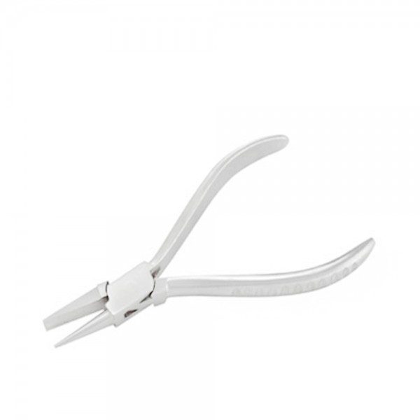 FLAT AND ROUND NOSE BENDING PLIERS GROOVE HANDLE 130MM