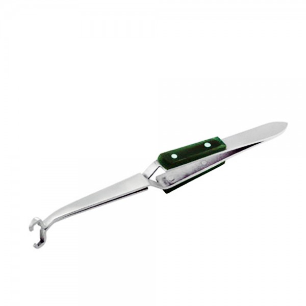 CROSS LOCKING TWEEZERS WITH FIBER HANDLE