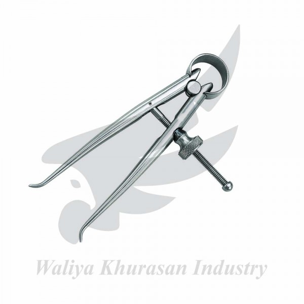 SPRING-TYPE CALIPER AND DIVIDER, INSIDE, 3" OR 75MM SIZE AND CAPACITY, SOLID NUT, ROUND LEG