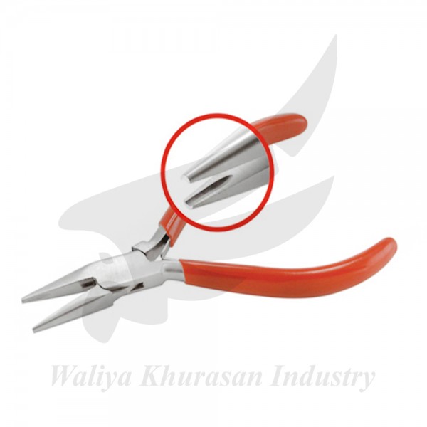 SPECIAL CHAIN NOSE PLIERS WITH GROOVE 130MM