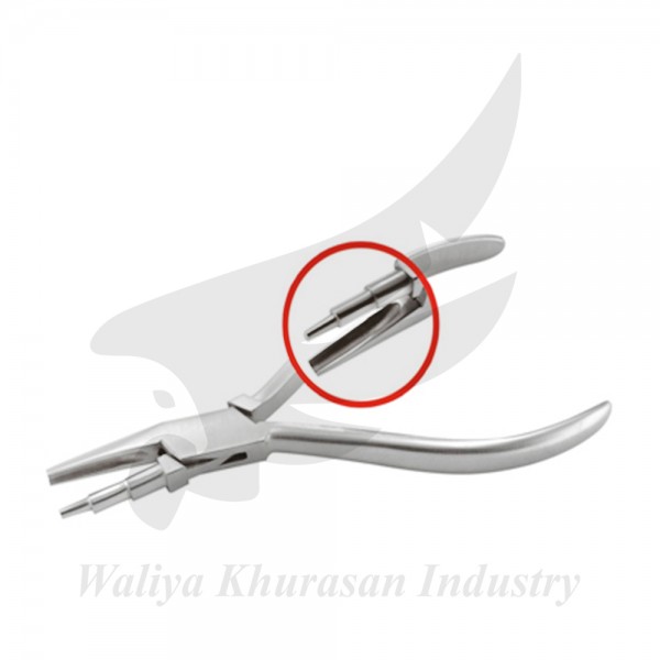 WIRE LOOPING PLIERS CONCAVE LOWER JAW POLISHED