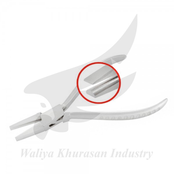 FLAT AND HALF ROUND PLIERS GROOVE HANDLE 130MM