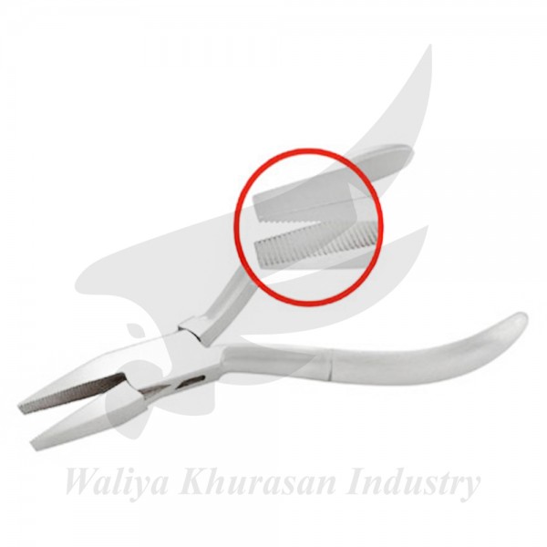 OPTICIAN FLAT PLIERS SERRATED JAW 140MM