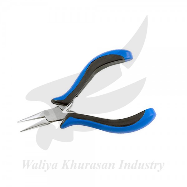 BLACK AND BLUE ERGONOMIC CHAIN NOSE PLIERS 115MM