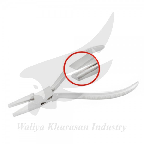 FLAT AND HALF ROUND PLIERS GROOVE HANDLE 130MM