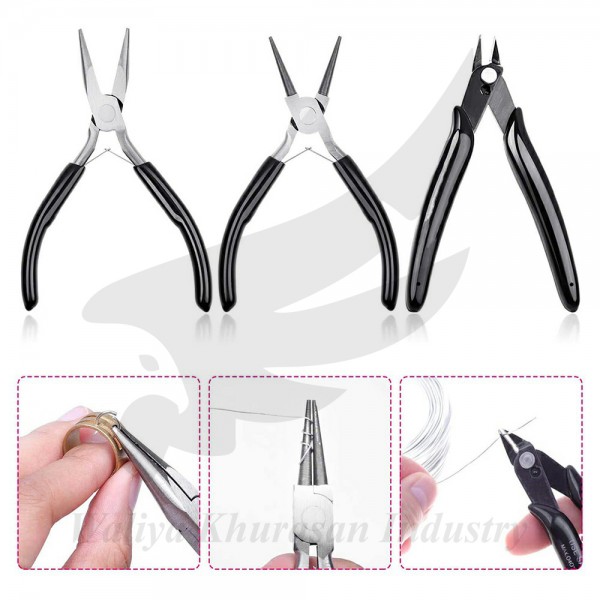SET OF 3 JEWELRY AND BEADING PLIERS