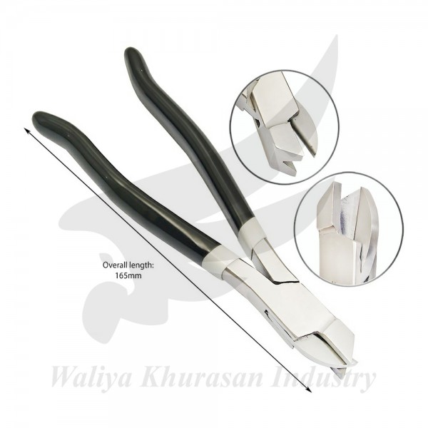 SET OF 5 PCS FLAT HALF ROUND - BOW CLOSING - PRONG OPENING - TUBE HOLDING NYLON JAW AND TUBE HOLDING CUTTING PLIERS