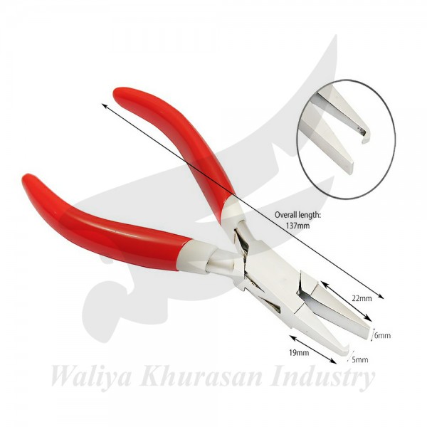 SET OF 5 PCS FLAT HALF ROUND - BOW CLOSING - PRONG OPENING - TUBE HOLDING NYLON JAW AND TUBE HOLDING CUTTING PLIERS