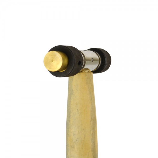 HAMMER WITH REPLACEABLE BRASS AND NYLON FIBER HEAD