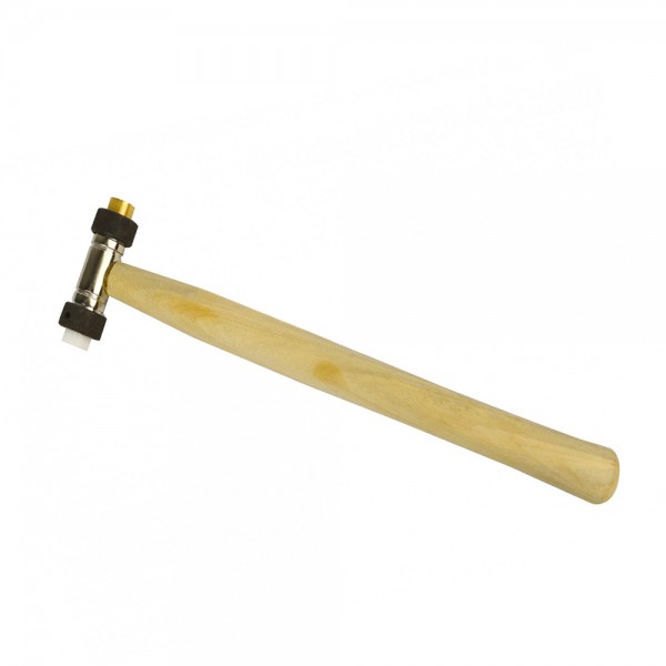 HAMMER WITH REPLACEABLE BRASS AND NYLON FIBER HEAD