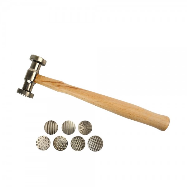 TEXTURING PATTERN HAMMER WITH INTERCHANGEABLE FACES