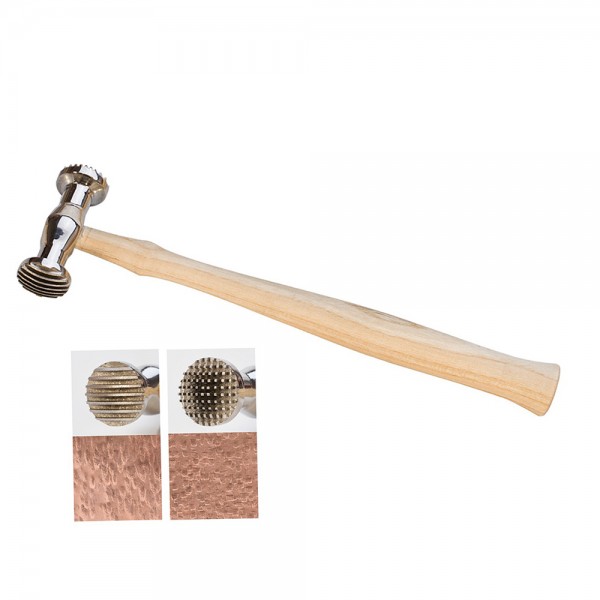 ROUND CHECKERED AND WIDE PINSTRIPE TEXTURING HAMMER