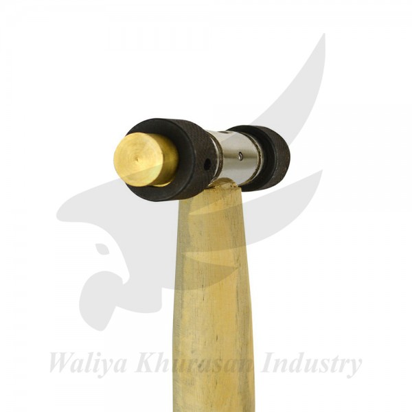 HAMMER WITH REPLACEABLE BRASS AND NYLON FIBER HEAD