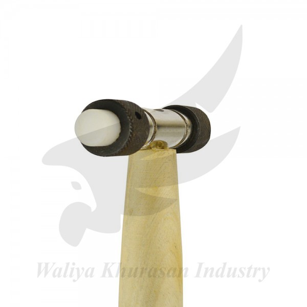 HAMMER WITH REPLACEABLE BRASS AND NYLON FIBER HEAD