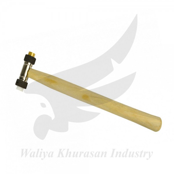 HAMMER WITH REPLACEABLE BRASS AND NYLON FIBER HEAD