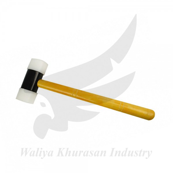 HAMMER NYLON WITH WOODEN HANDLE AND 1-1/2 INCHES FACES
