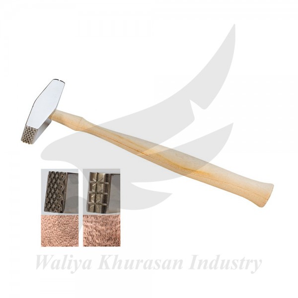 RECTANGULAR STAR AND X-HATCH DIAMOND TEXTURING HAMMER