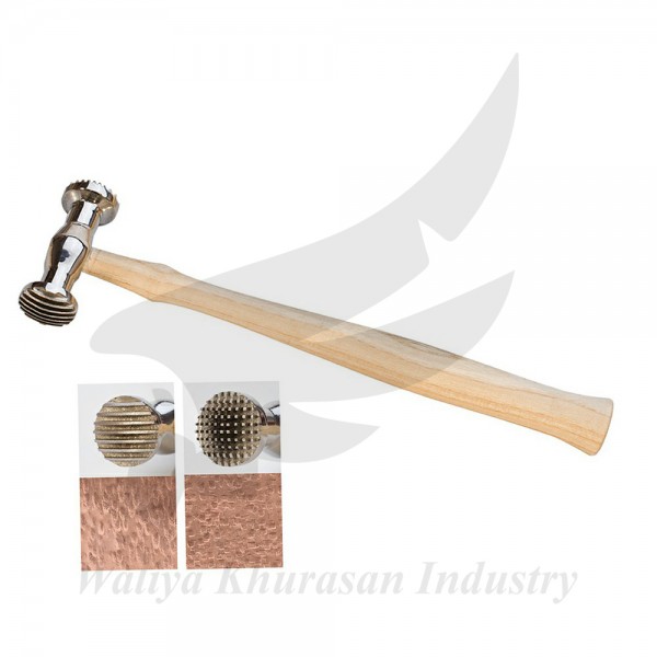 ROUND CHECKERED AND WIDE PINSTRIPE TEXTURING HAMMER