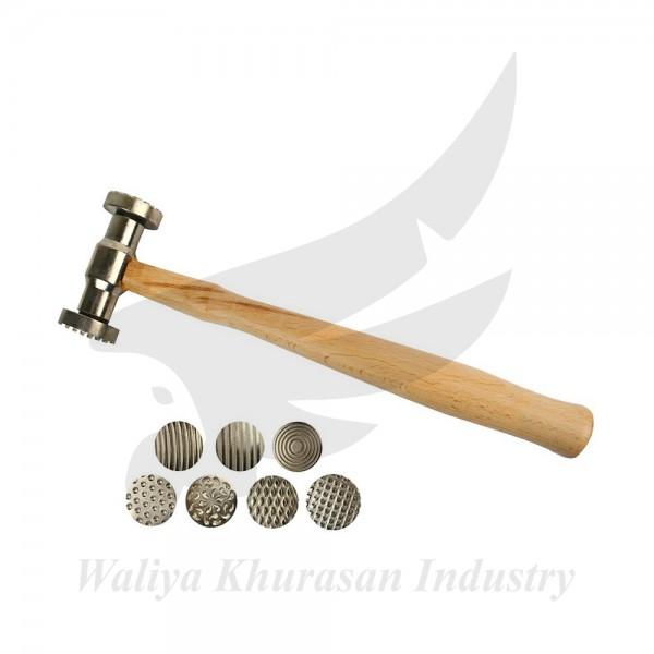 TEXTURING PATTERN HAMMER WITH INTERCHANGEABLE FACES