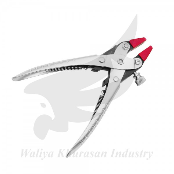 PARALLEL ACTION FLAT NOSE PLIERS ADJUSTABLE RED NYLON JAW