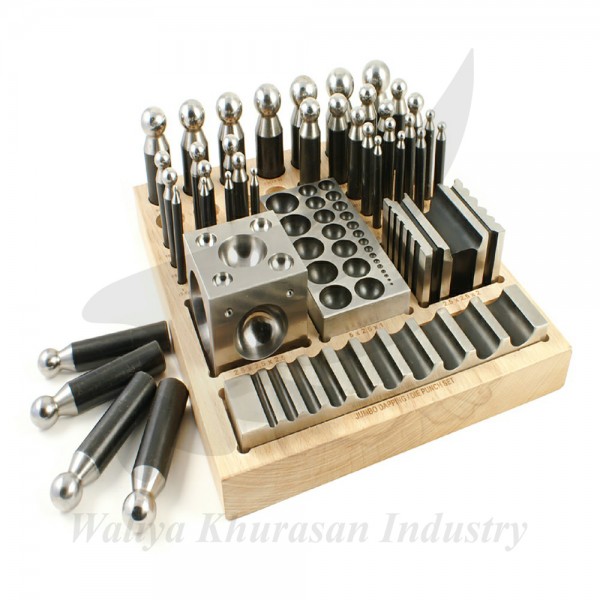 41 PCS DAPPING BLOCK AND PUNCH SET JEWELRY MAKING AND METAL SMITH