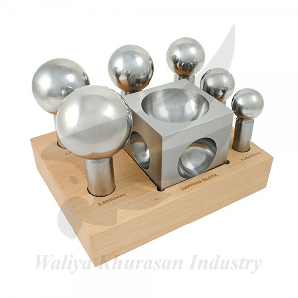 EXTRA LARGE 6-PIECE STEEL DAPPING DOMING BLOCK SET