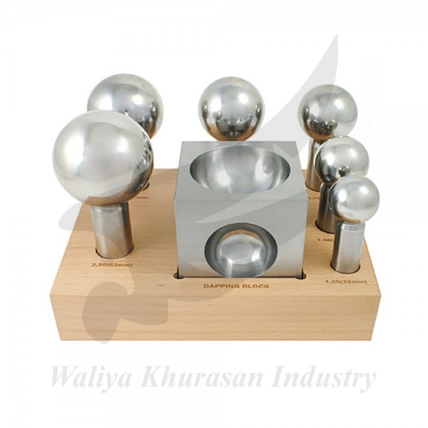 EXTRA LARGE 6-PIECE STEEL DAPPING DOMING BLOCK SET