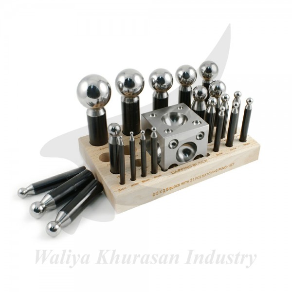 PROFESSIONAL 23 PIECE DAPPING SET - 3 TO 43 MILLIMETER PUNCHES