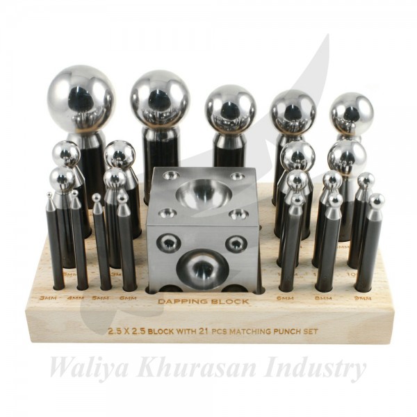 PROFESSIONAL 23 PIECE DAPPING SET - 3 TO 43 MILLIMETER PUNCHES