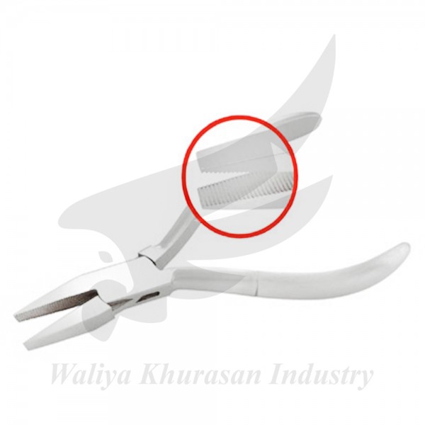 OPTICIAN FLAT PLIERS SERRATED JAW 140MM