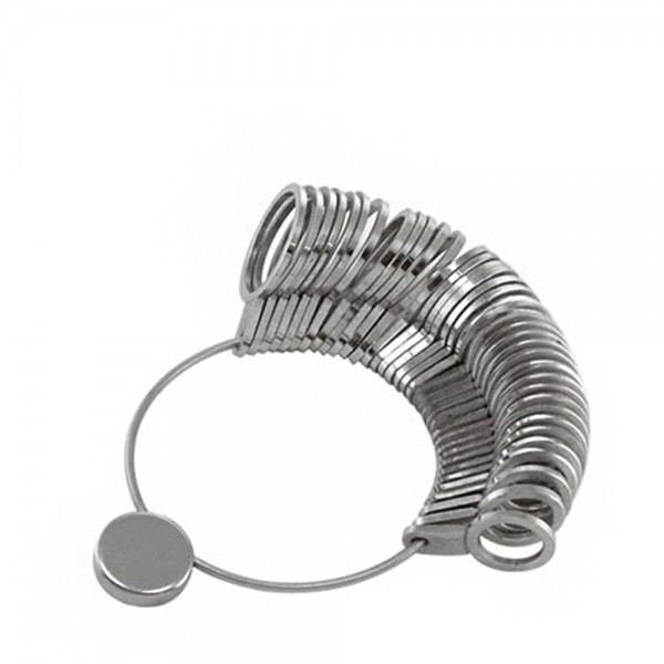 STAINLESS STEEL FINGER SIZER MEASURING RING TOOL 