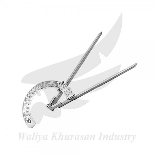 STAINLESS STEEL ROTARY PROTRACTOR ANGLE GAUGE MACHINIST MEASURING TOOL 180 DEGREE