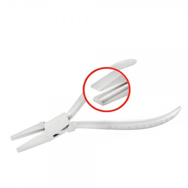 FLAT AND HALF ROUND PLIERS GROOVE HANDLE 130MM