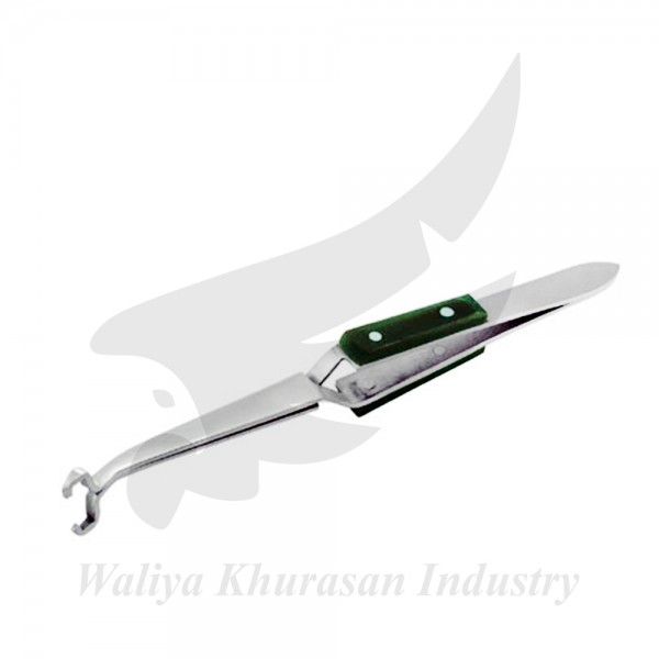 CROSS LOCKING TWEEZERS WITH FIBER HANDLE