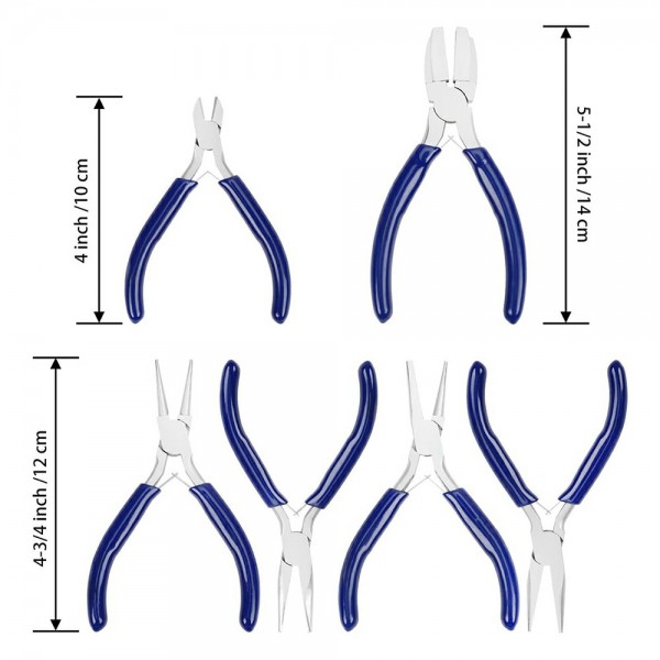  7-PIECE JEWELERS PLIERS SET JEWELRY TOOLS KIT WITH EASY CARRYING POUCH