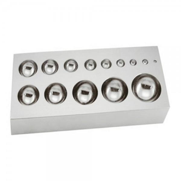 JEWELLERY FLAT DAPPING BLOCK PLATE 14 HOLES