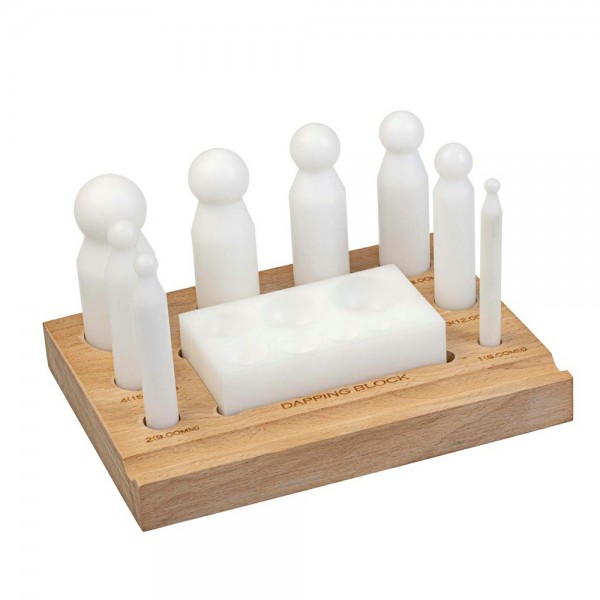   SUPER NYLON DOMING PUNCHES AND DAPPING BLOCK SET