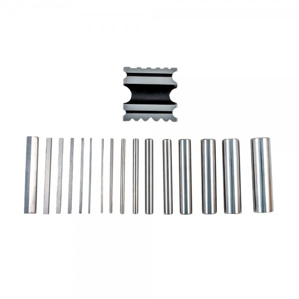 SWAGE BLOCK AND PUNCH SET WITH WOOD STAND