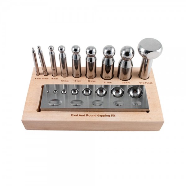 OVAL AND ROUND DAPPING SET - 9 PIECE