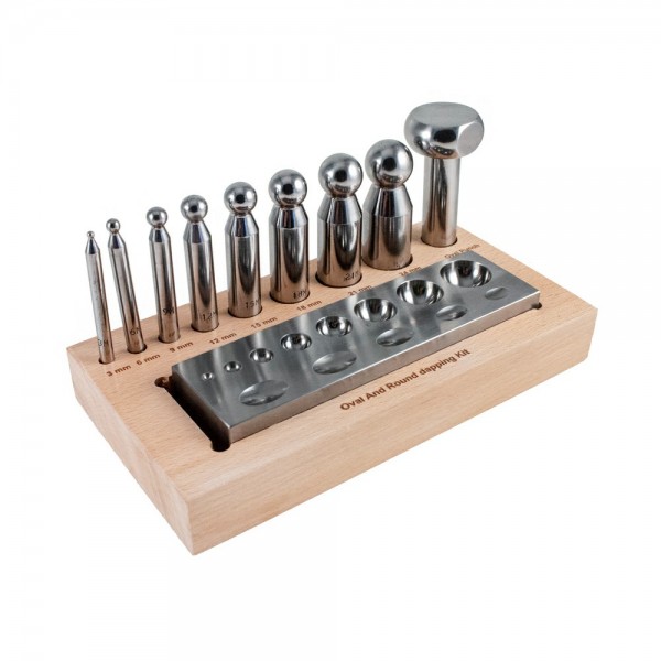 OVAL AND ROUND DAPPING SET - 9 PIECE