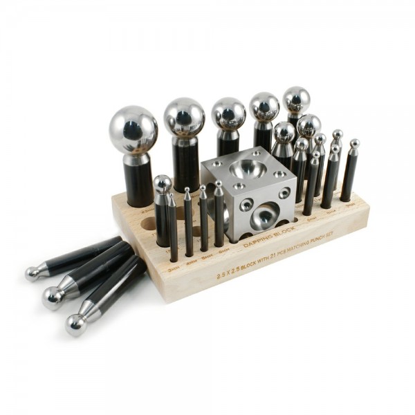 PROFESSIONAL 23 PIECE DAPPING SET - 3 TO 43 MILLIMETER PUNCHES