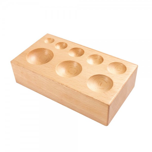 WOOD DAPPING SET - 10 PIECES AND DAPPING BLOCK