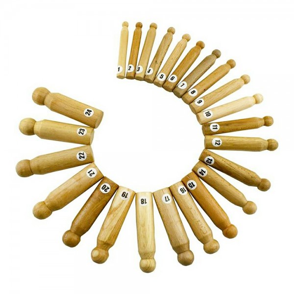 24 PIECES WOOD DAPPING PUNCH SET