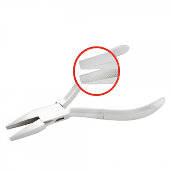 OPTICIAN FLAT PLIERS SERRATED JAW 140MM