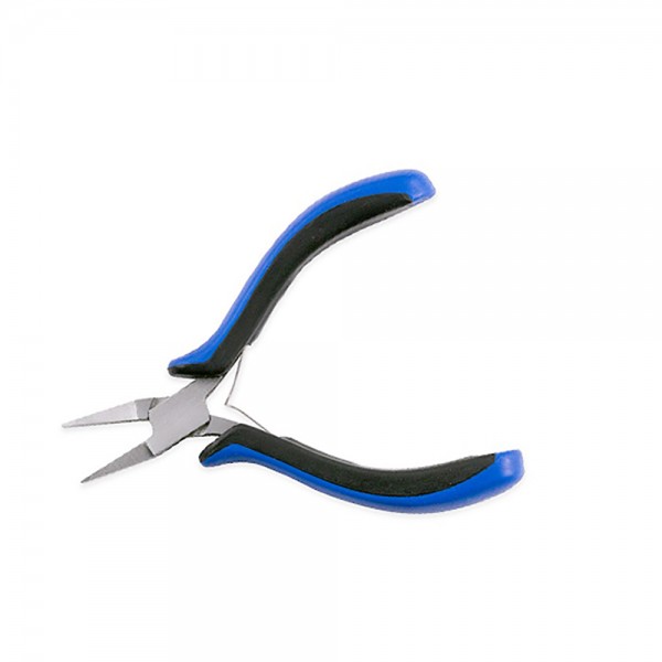 BLACK AND BLUE ERGONOMIC FLAT NOSE PLIERS 115MM