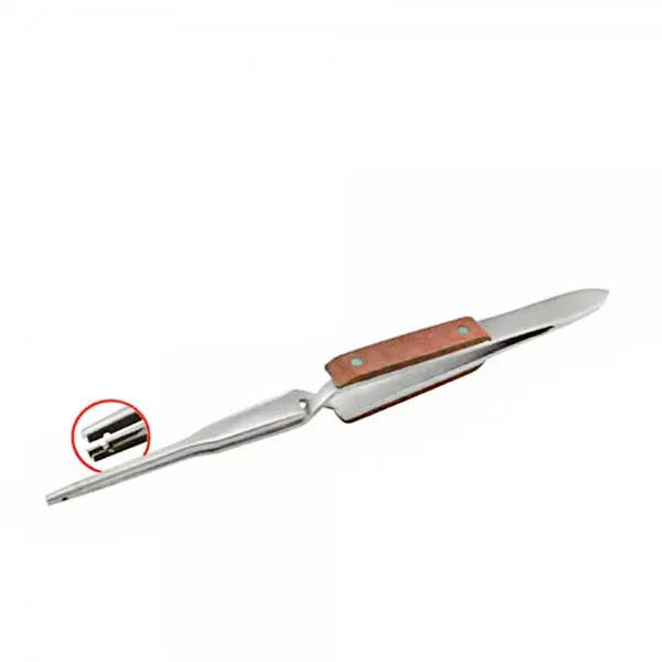 CROSS LOCKING TWEEZERS WITH HOLE