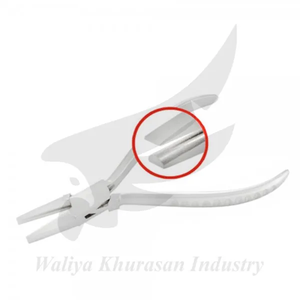 FLAT AND HALF ROUND PLIERS GROOVE HANDLE 130MM