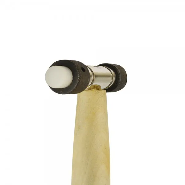 HAMMER WITH REPLACEABLE BRASS AND NYLON FIBER HEAD