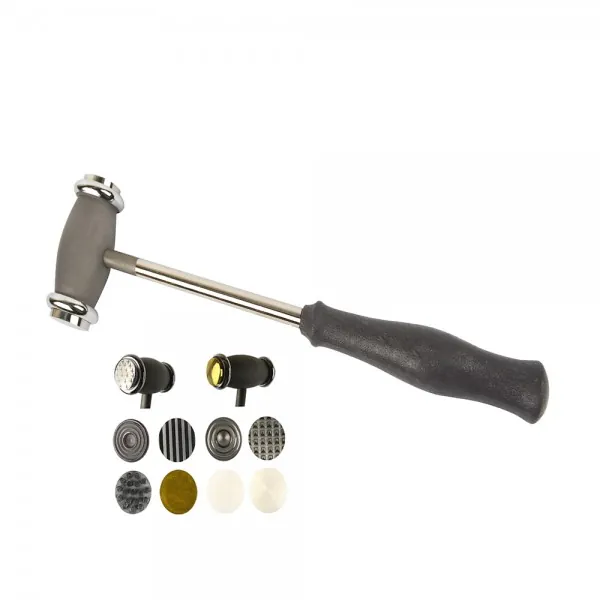 12 MULTI-FACE TEXTURING INTERCHANGEABLE METAL JEWELRY HAMMER SET