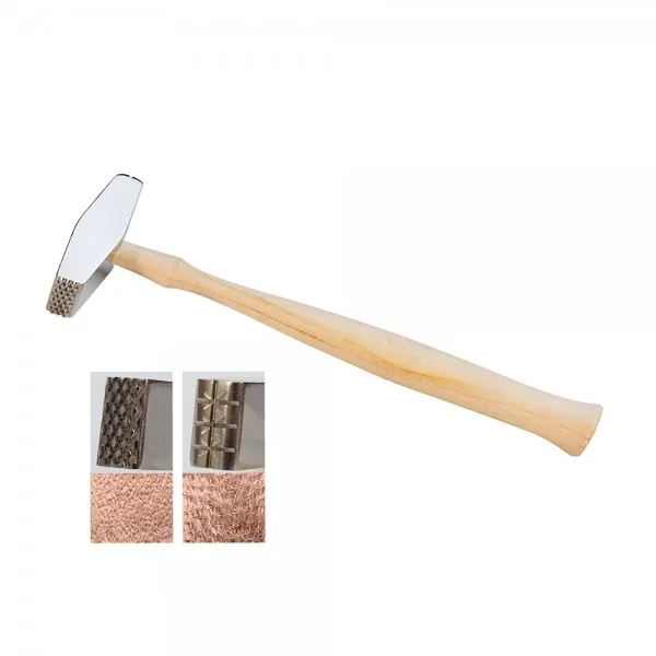 RECTANGULAR STAR AND X-HATCH DIAMOND TEXTURING HAMMER